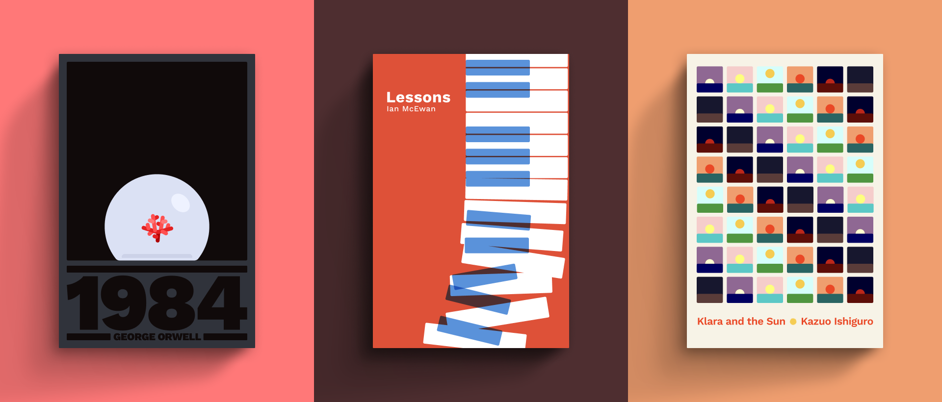 Image of a three book cover designs