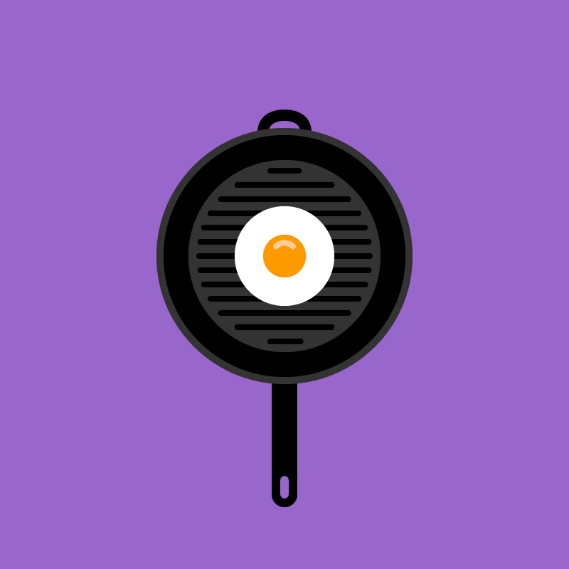 Fried egg illustration