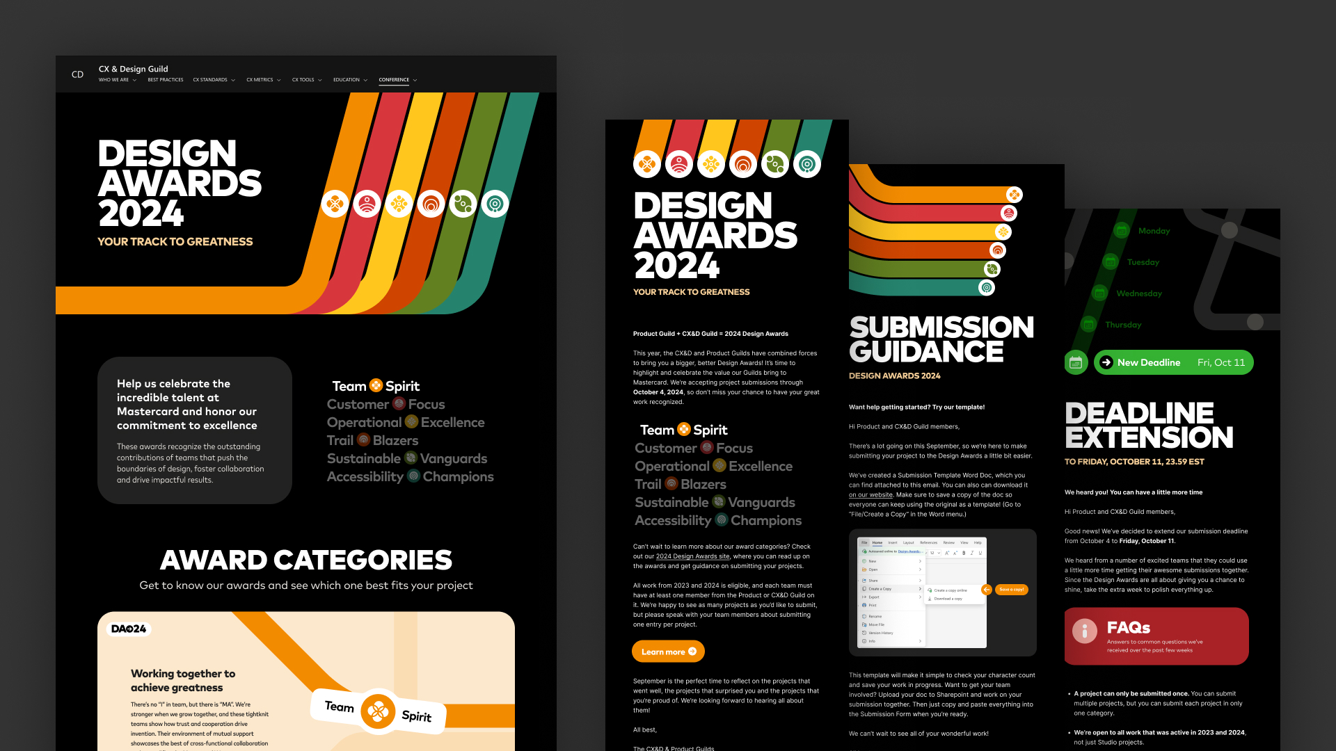 Graphics and visual design work for the Mastercard Design Awards